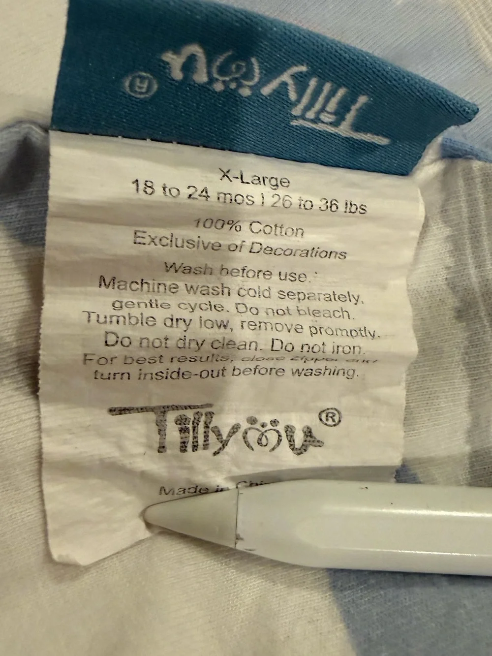 Tillyou Blue Cloud Wearable Blanket Sleep Sack Infant Toddler 15